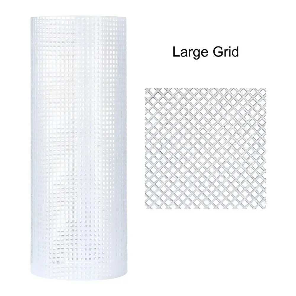 DIY Crafting Plastic Bag Mesh Grid Durable 33x50CM Canvas Bag Sheets Black White Acrylic Yarn Crafting Knit