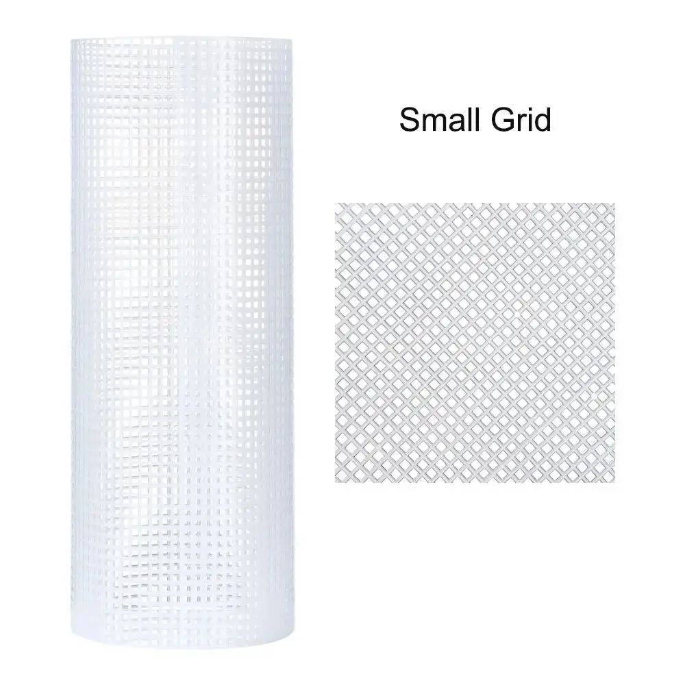 DIY Crafting Plastic Bag Mesh Grid Durable 33x50CM Canvas Bag Sheets Black White Acrylic Yarn Crafting Knit