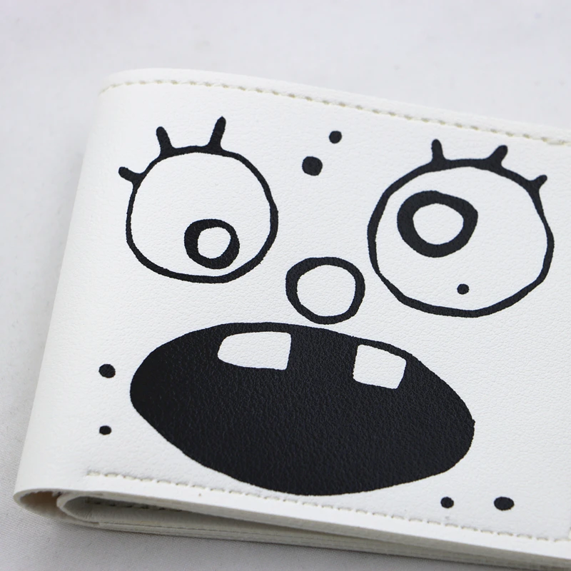 Cute DoodleBob Bifold black white Wallet ,fashionable and cute girl card holder, Cartoon Cute Student Wallet Fashion Card Pocket