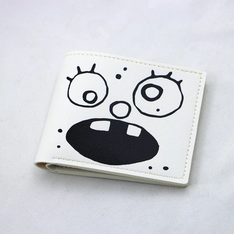 Cute DoodleBob Bifold black white Wallet ,fashionable and cute girl card holder, Cartoon Cute Student Wallet Fashion Card Pocket