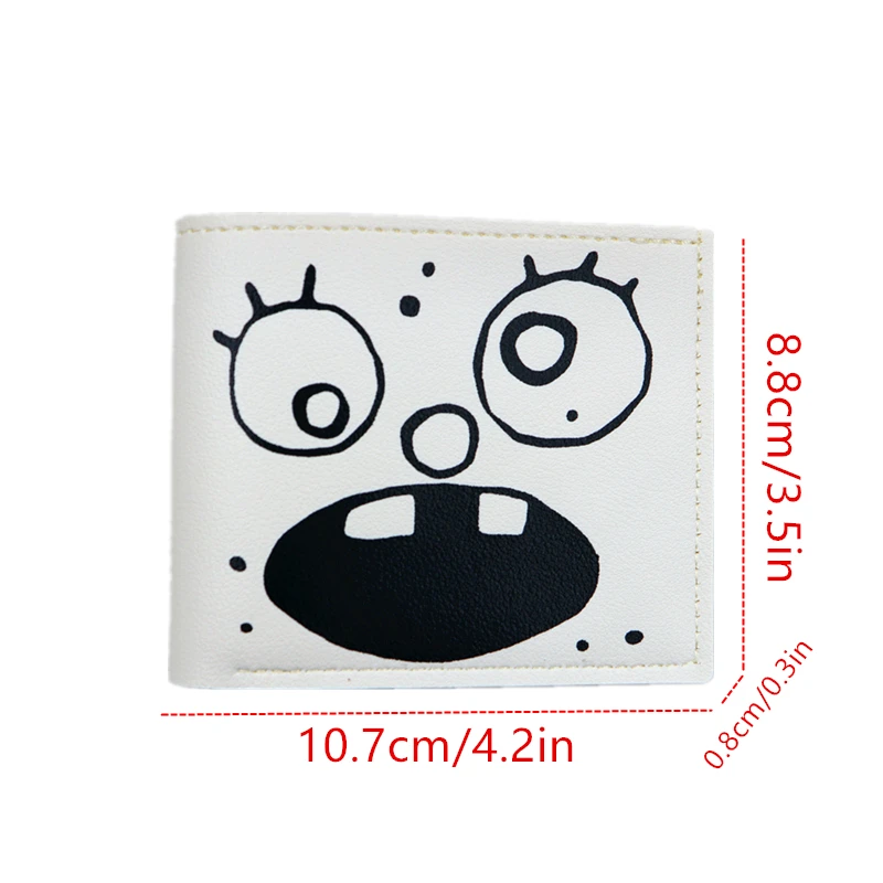 Cute DoodleBob Bifold black white Wallet ,fashionable and cute girl card holder, Cartoon Cute Student Wallet Fashion Card Pocket