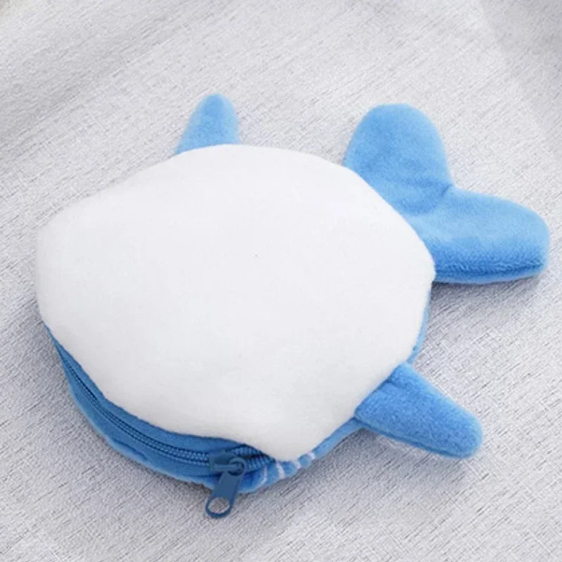 Cartoon Cute Whale Shark Coin Purse Kawaii Wallet Portable Plush Coin Bag Key Earphone Coin Organizer Pouch Zipper Bag