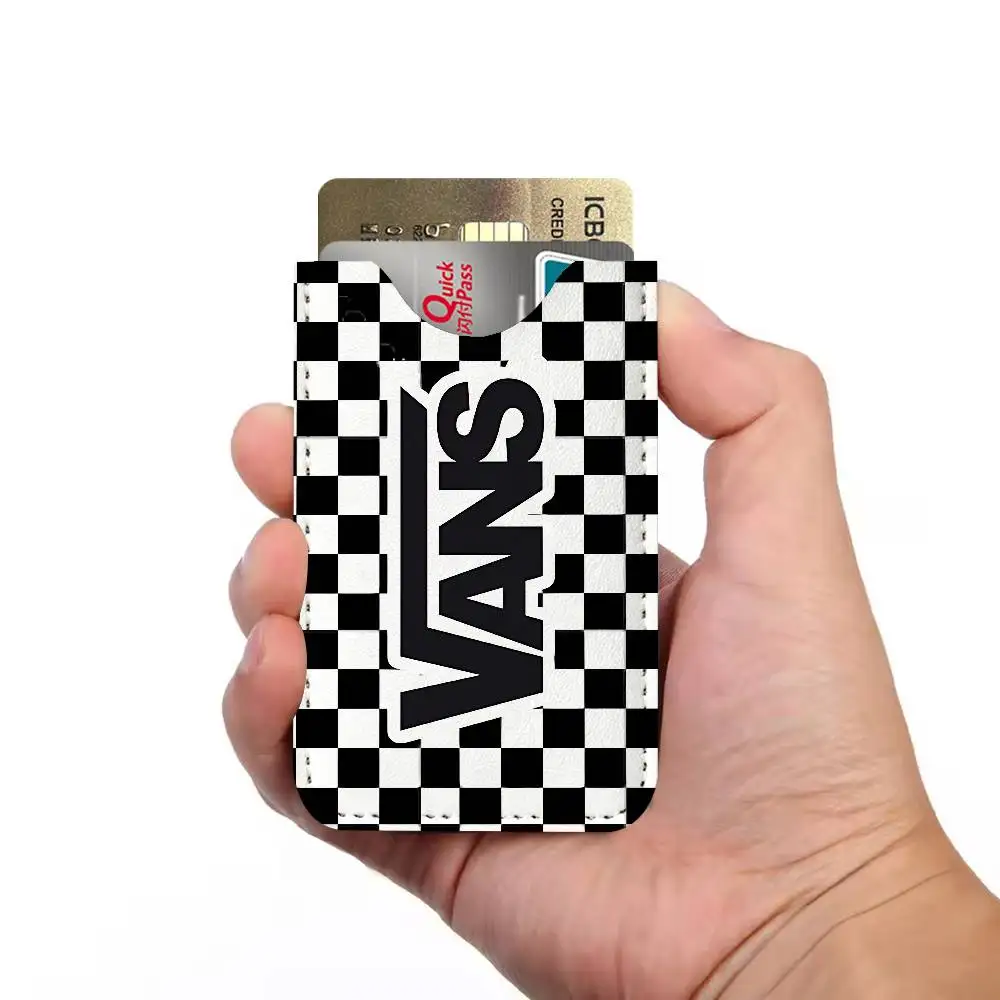 Fashion V-VANS PU Leather Cardholder Ultra Slim Credit ID Card Organizer Lightweight Business Card Holder