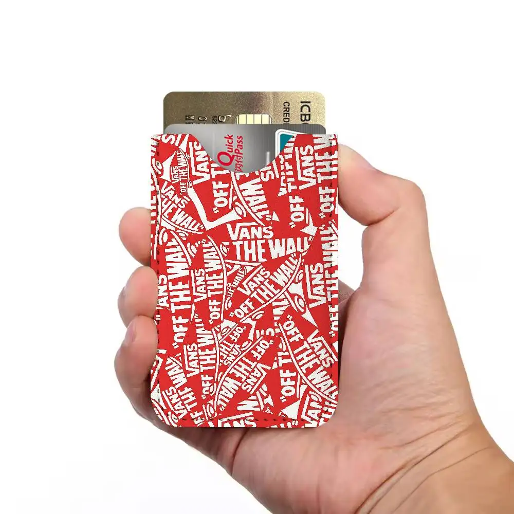 Fashion V-VANS PU Leather Cardholder Ultra Slim Credit ID Card Organizer Lightweight Business Card Holder