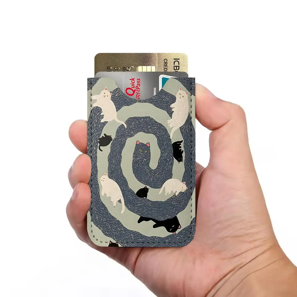 Fashion V-VANS PU Leather Cardholder Ultra Slim Credit ID Card Organizer Lightweight Business Card Holder