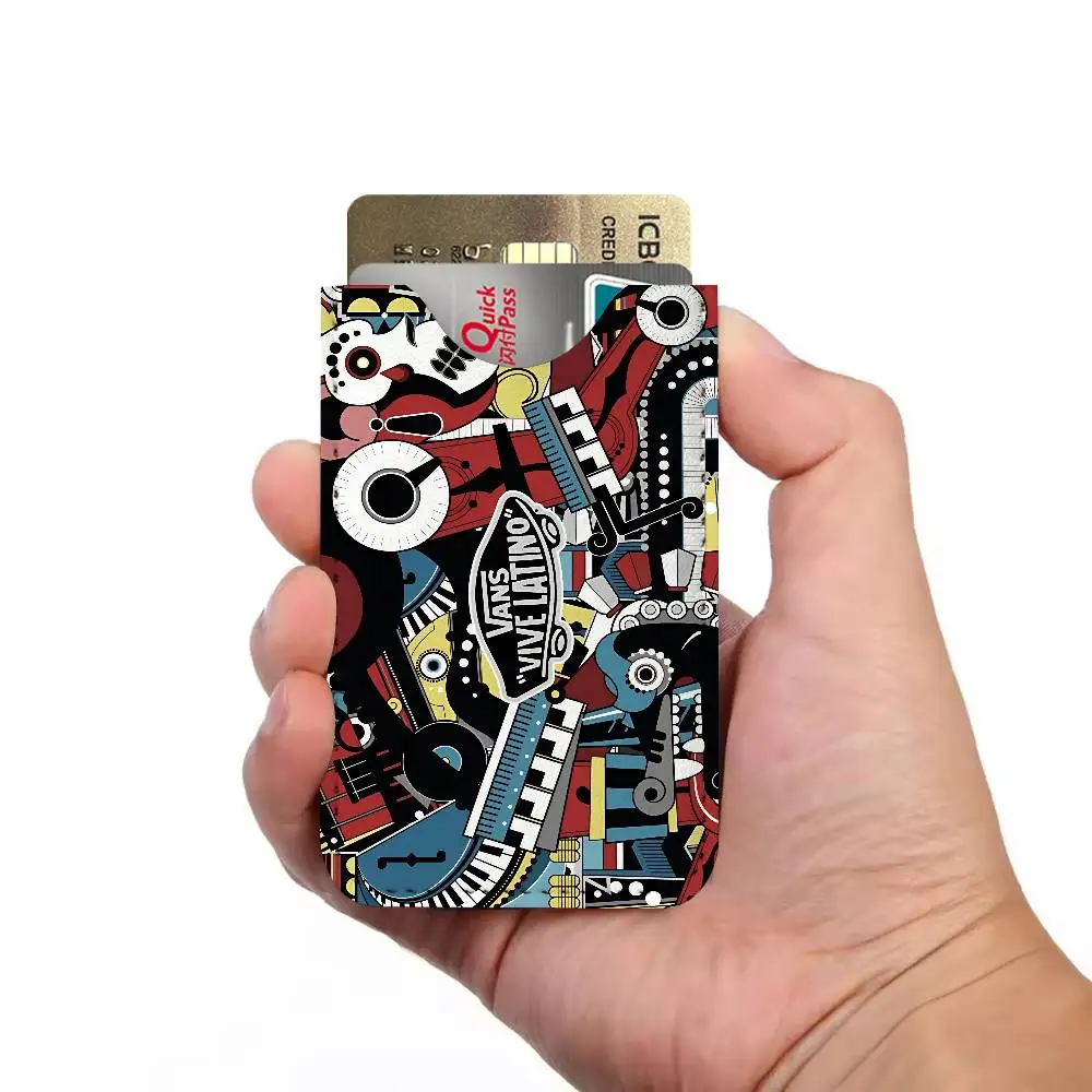 Fashion V-VANS PU Leather Cardholder Ultra Slim Credit ID Card Organizer Lightweight Business Card Holder