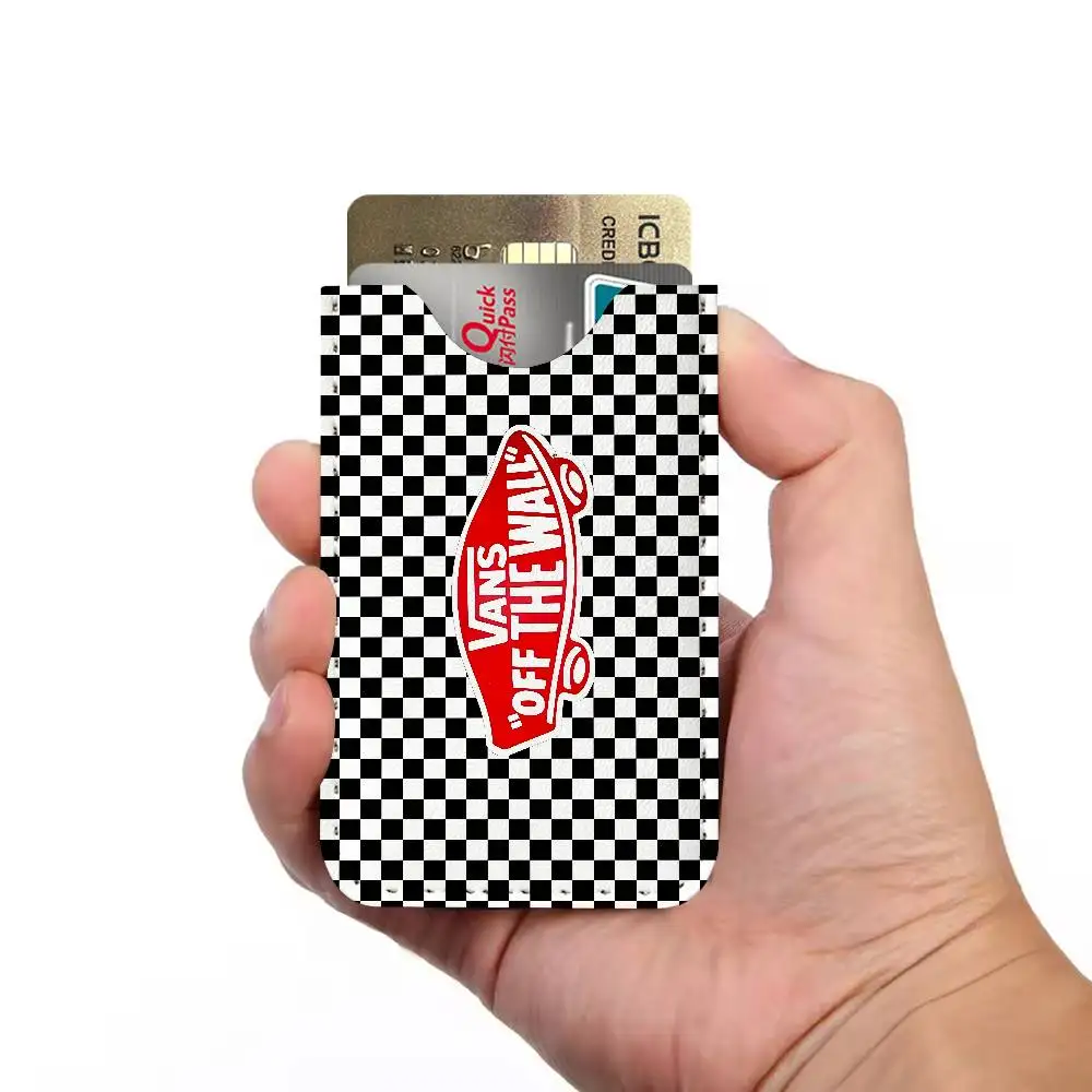 Fashion V-VANS PU Leather Cardholder Ultra Slim Credit ID Card Organizer Lightweight Business Card Holder