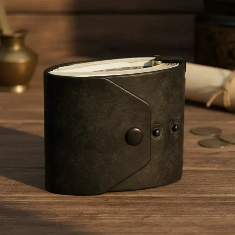 Quick-Access Cash Holder — PU Leather Wallet / Money Wrapper — Organizer Clip, Bill Holder, Storage Pouch, Pocket Wallet