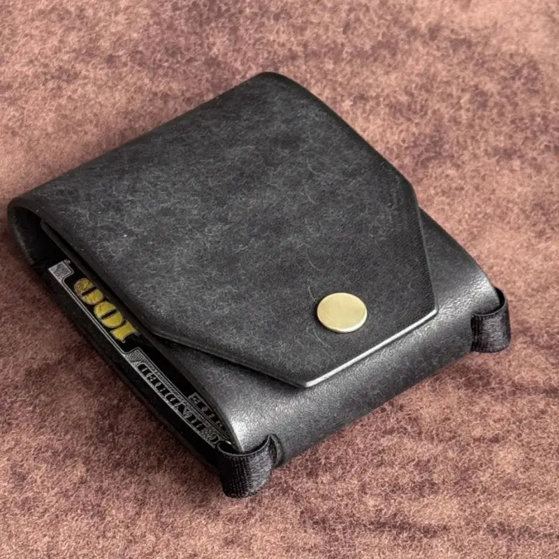 Quick-Access Cash Holder — PU Leather Wallet / Money Wrapper — Organizer Clip, Bill Holder, Storage Pouch, Pocket Wallet