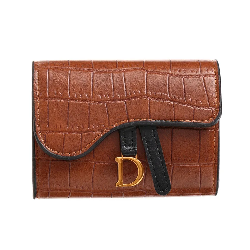 PU Letter Wallet Multi Card Women Luxury Card Holder Short Wallet Mini Card Holder Small Multi Functional Clutch Bag