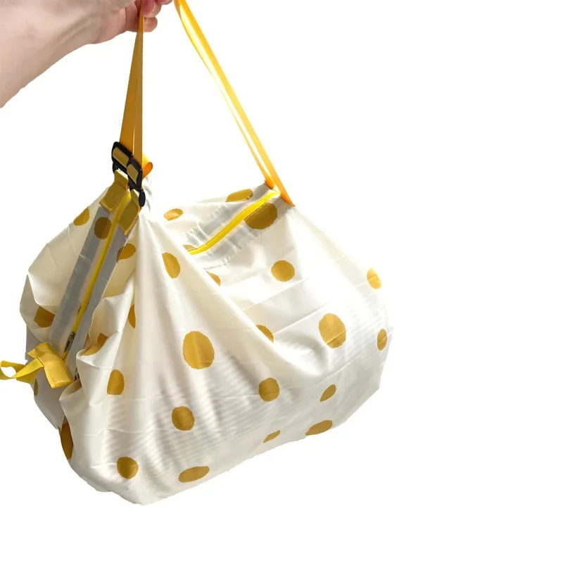 Large Foldable Shopping Bag Reusable Eco Bag Grocery Package Beach Toy Storage Bags Shoulder Cat Lemon Printing Pouch Tote Pouch