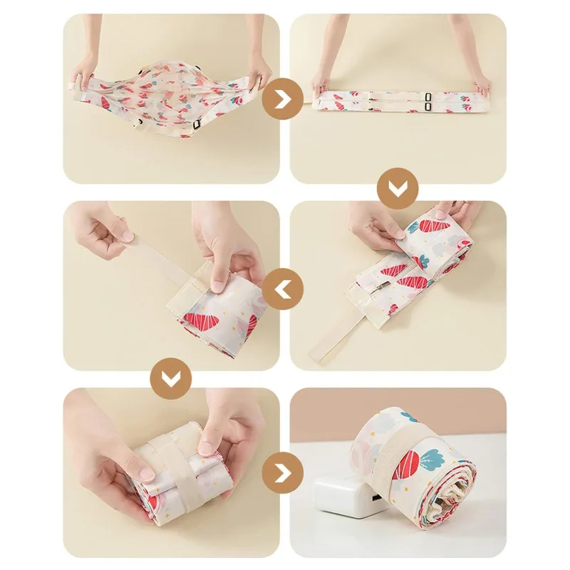 Large Foldable Shopping Bag Reusable Eco Bag Grocery Package Beach Toy Storage Bags Shoulder Cat Lemon Printing Pouch Tote Pouch