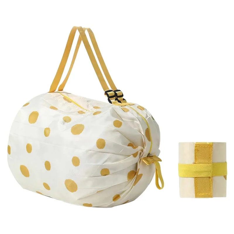 Large Foldable Shopping Bag Reusable Eco Bag Grocery Package Beach Toy Storage Bags Shoulder Cat Lemon Printing Pouch Tote Pouch