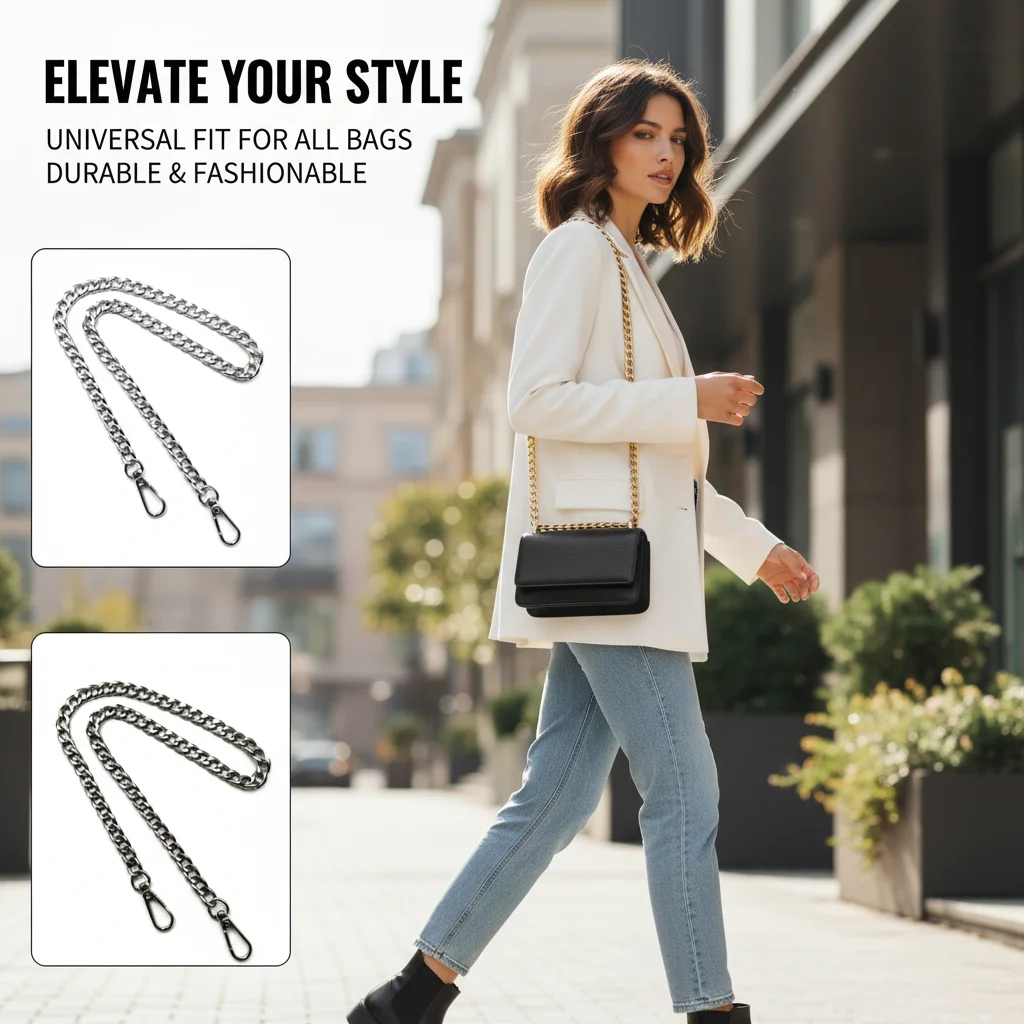 Metal Chain Accessories Crossbody Shoulder Portable Wrist Bag Chain Strap Replacement Luggage Accessories Decoration Versatile