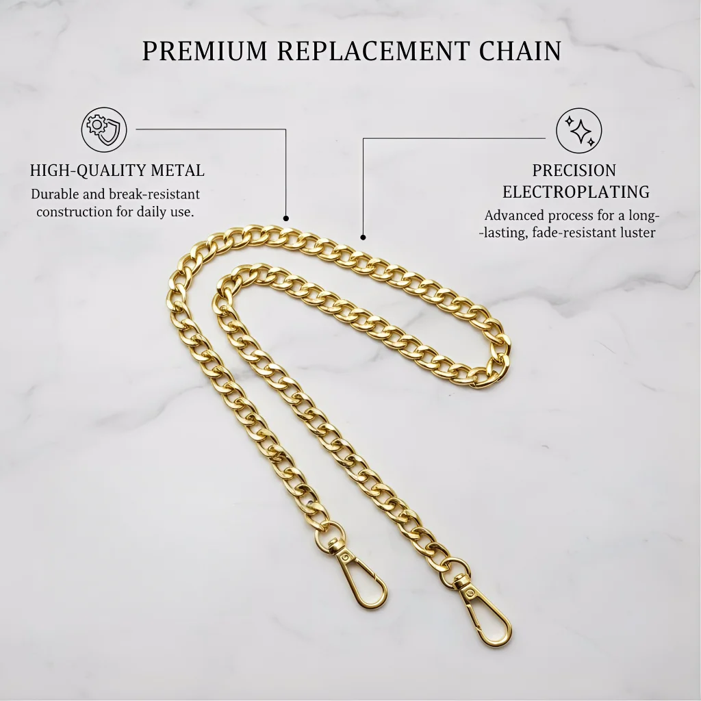 Metal Chain Accessories Crossbody Shoulder Portable Wrist Bag Chain Strap Replacement Luggage Accessories Decoration Versatile