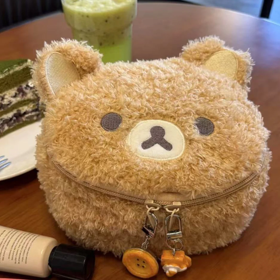 New Plushes Makeup Bear Cosmetic Bag Women Jewelry Storage Pouch Girl Organizer Handbags Gift Hot Sales ﻿