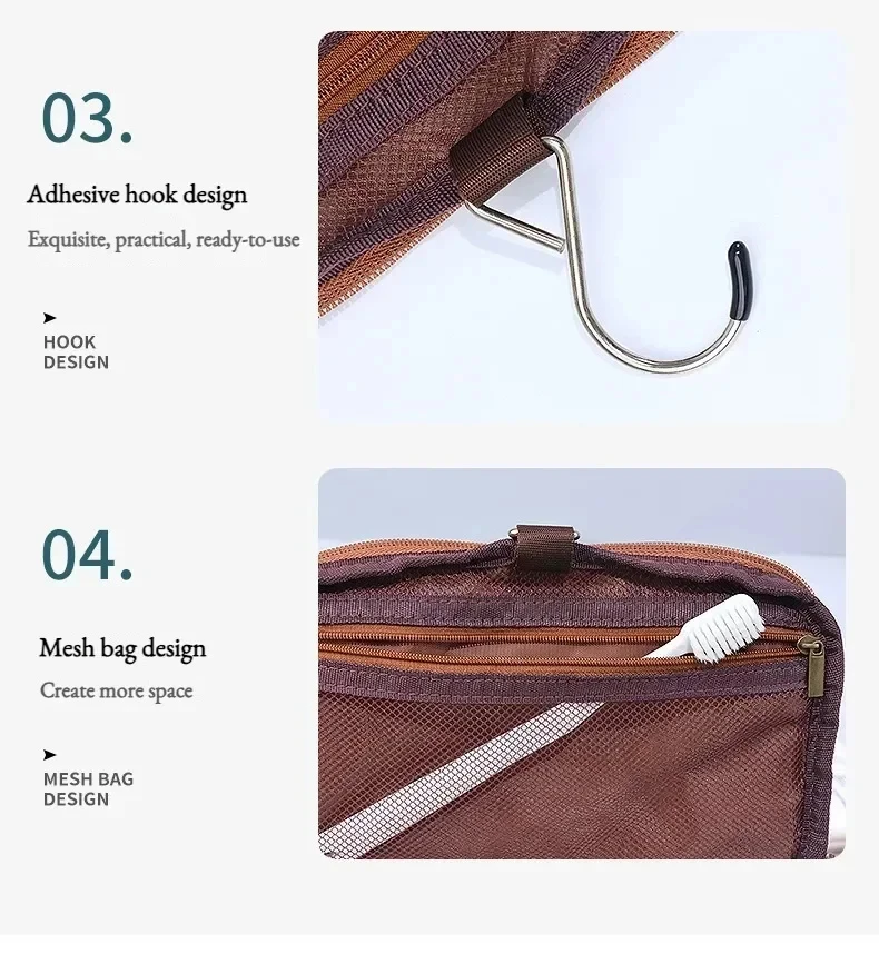 NEW Leather Toiletry Bag for Men Women Dopp Kit Mens Hanging Toiletry Bag Travel Bag for Traveling Large Cosmetic Bag for T