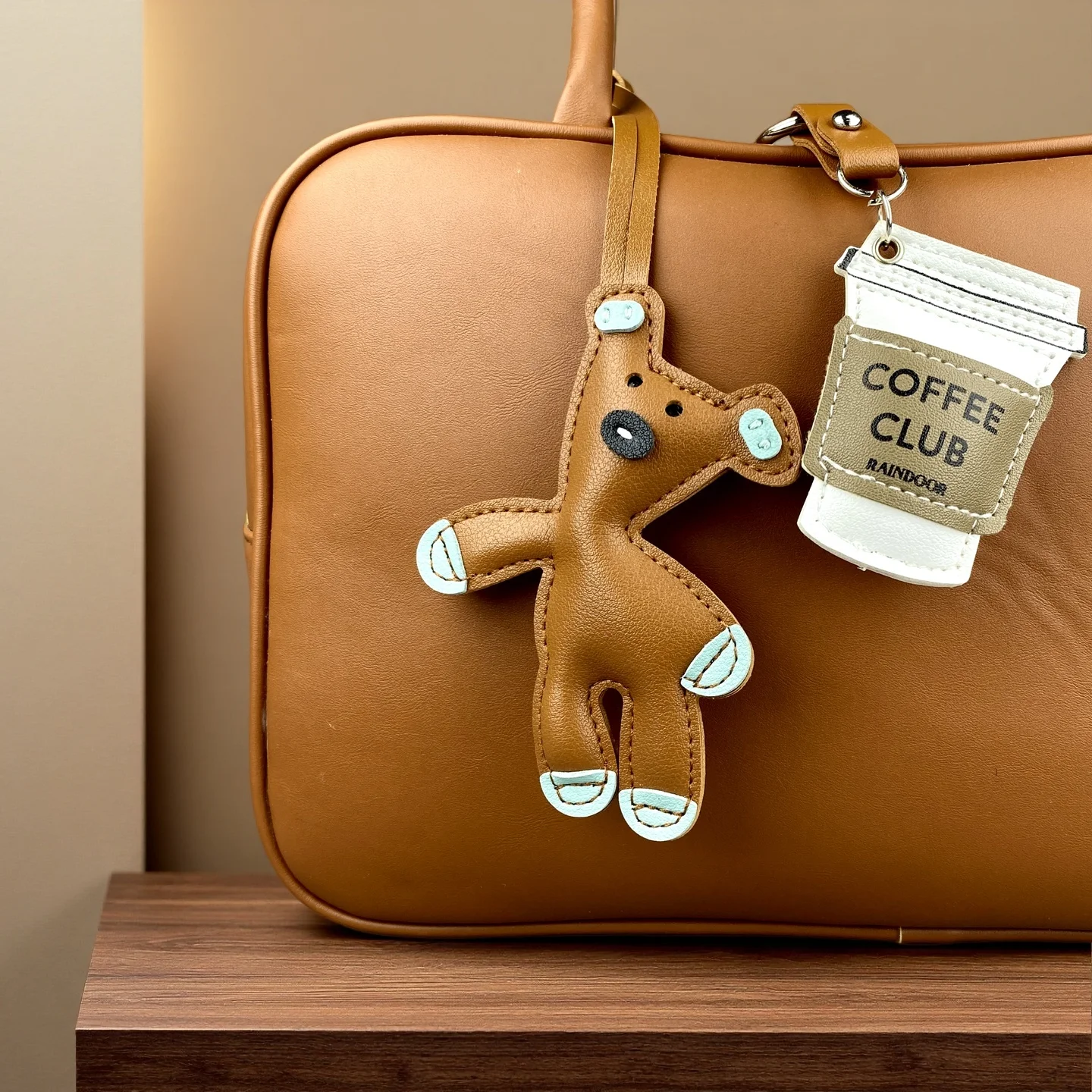 Chill Vibes Only: PU Leather Keychain Set for a Casual Lifestyle. Features Relaxing Charms like Coffee, Sports, Travel-Gifts
