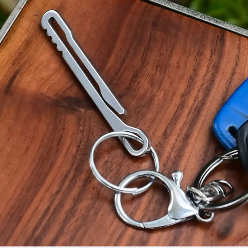 Stainless Steel EDC Tool Wallet - Multi-functional Keychain Carabiner Money Clip, Essential Outdoor Camping Accessories