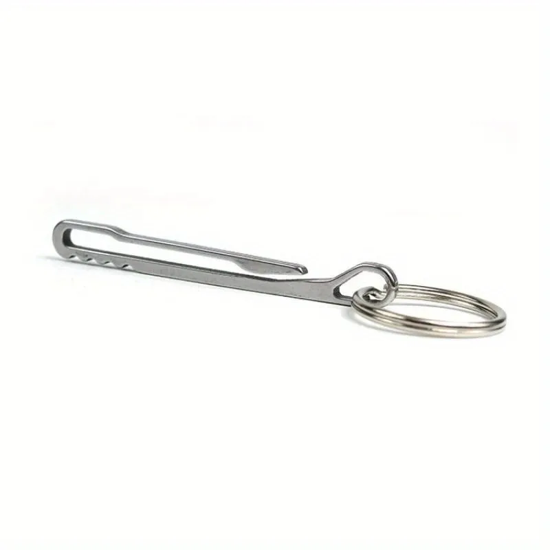 Stainless Steel EDC Tool Wallet - Multi-functional Keychain Carabiner Money Clip, Essential Outdoor Camping Accessories