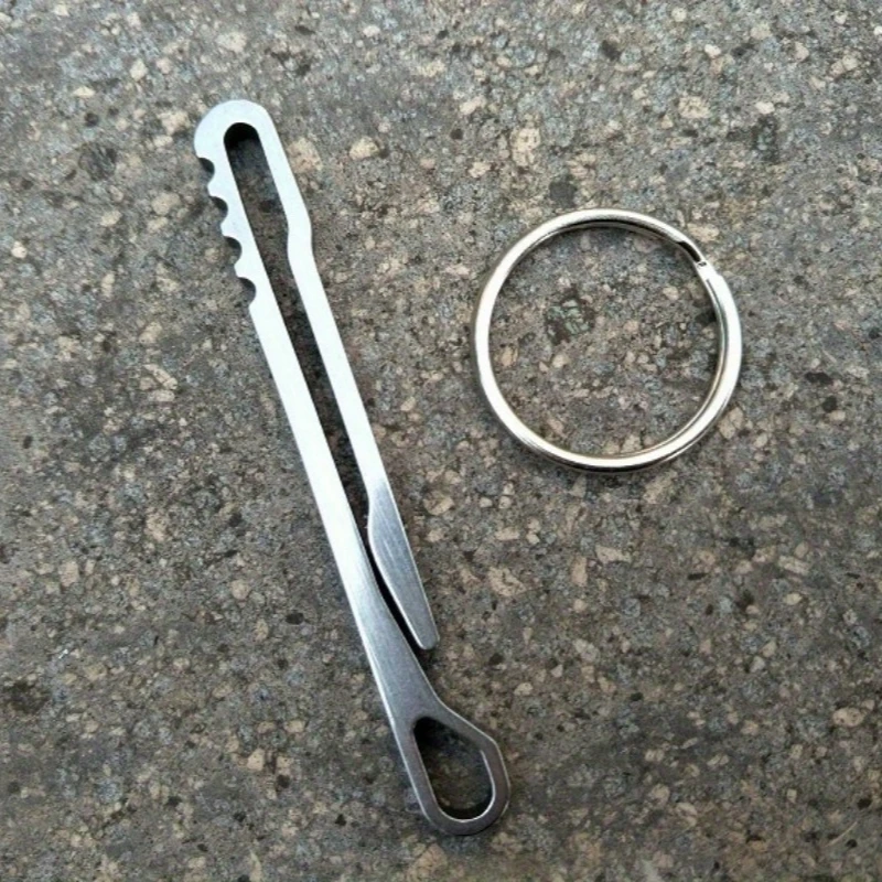 Stainless Steel EDC Tool Wallet - Multi-functional Keychain Carabiner Money Clip, Essential Outdoor Camping Accessories