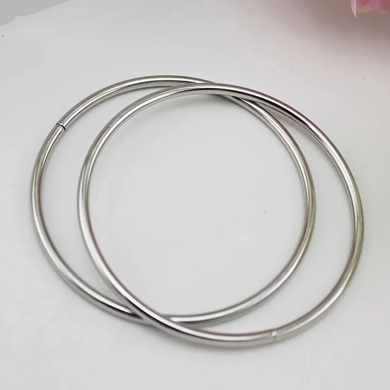 2pcs O-ring Bag Handle Metal Strap Replacement Handbag Luggage DIY Fashion Bag Hardware Accessories Purse Sewing Frame
