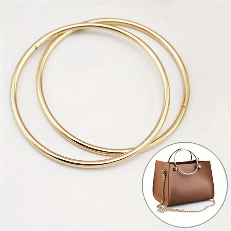 2pcs O-ring Bag Handle Metal Strap Replacement Handbag Luggage DIY Fashion Bag Hardware Accessories Purse Sewing Frame