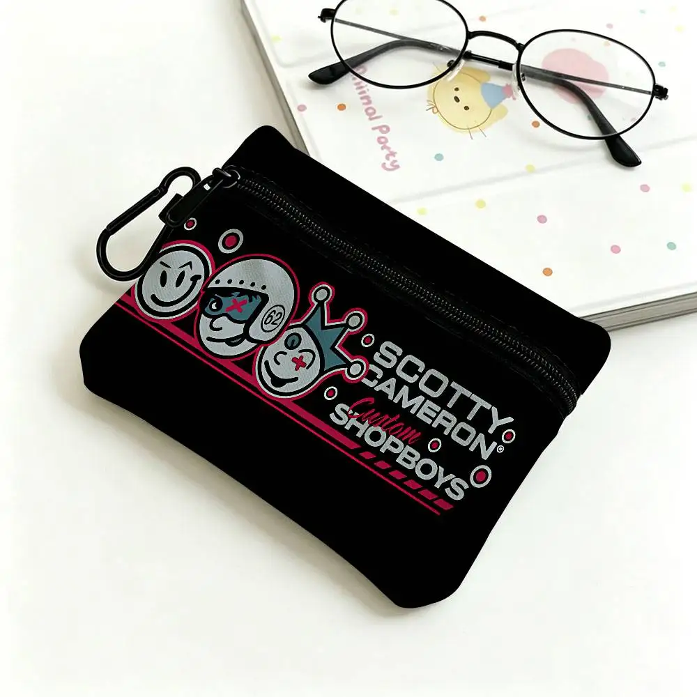 Golf S-ScoTTY C-CameRONS Multifunctional Oxford Cloth Small Pouch With Hook Mini Coin Wallet Earbud Storage Bag