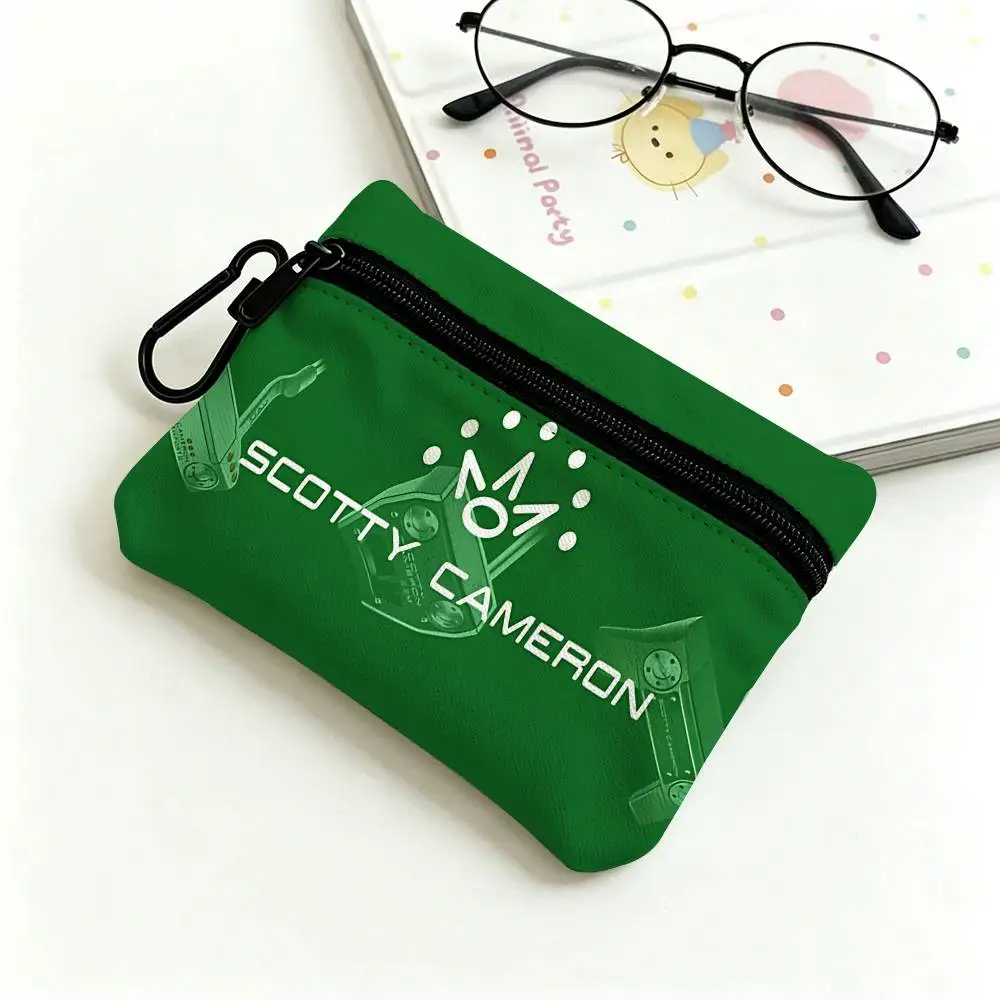 Golf S-ScoTTY C-CameRONS Multifunctional Oxford Cloth Small Pouch With Hook Mini Coin Wallet Earbud Storage Bag