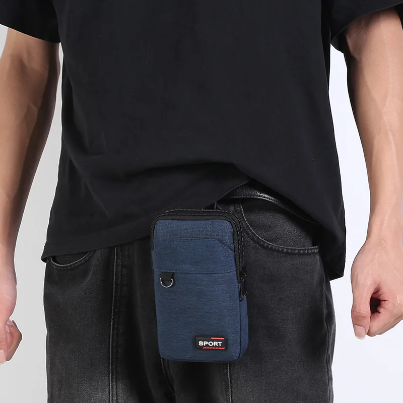 New Men's Waterproof Tactical Waist Pack - Military Style Crossbody Bag for Camping Hunting, with Mobile Phone Pouch