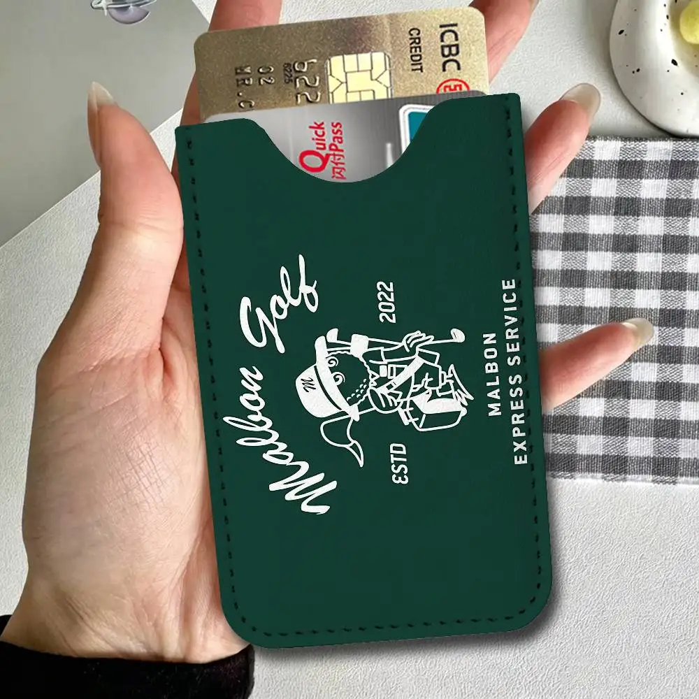 Fashion Golf MALBON PU Leather Cardholder Ultra Slim Credit ID Card Organizer Lightweight Business Card Holder
