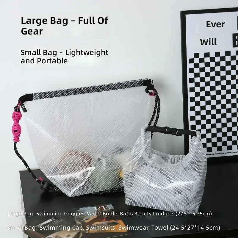 Waterproof Swim Bag with Dry Wet Separation Large Capacity Beach Gym Travel Tote Bag Portable Toiletry Makeup Organizer