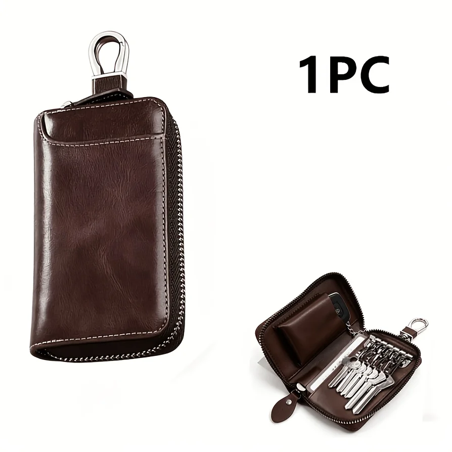 Genuine KeyChain Car Key Unisex Key Bag Multifunction Organizer Wallet Holder Smart Housekeeper Car Small Key Case Keys