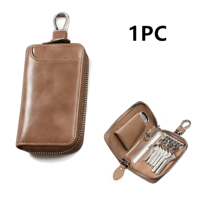 Genuine KeyChain Car Key Unisex Key Bag Multifunction Organizer Wallet Holder Smart Housekeeper Car Small Key Case Keys