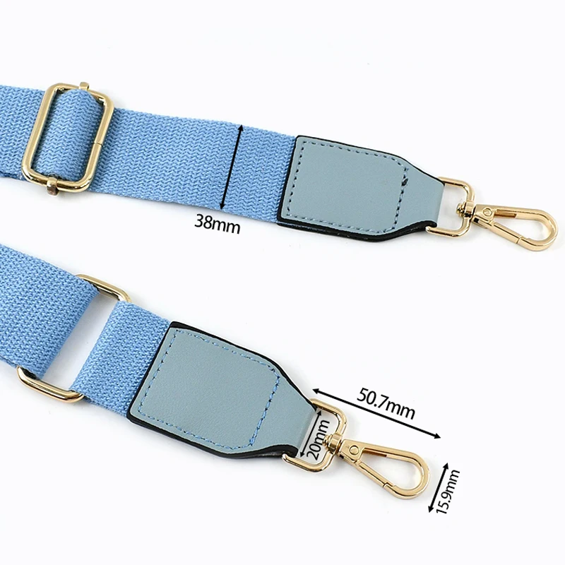 1Pc Deepeel 3.8cm Canvas Cotton Bags Strap 80-130cm Adjust Webbing Handbag Crossbody Replacement Shoulder Straps Bag Accessories