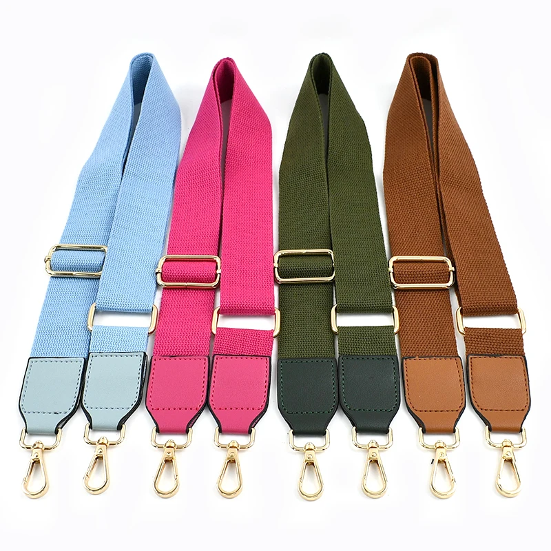 1Pc Deepeel 3.8cm Canvas Cotton Bags Strap 80-130cm Adjust Webbing Handbag Crossbody Replacement Shoulder Straps Bag Accessories