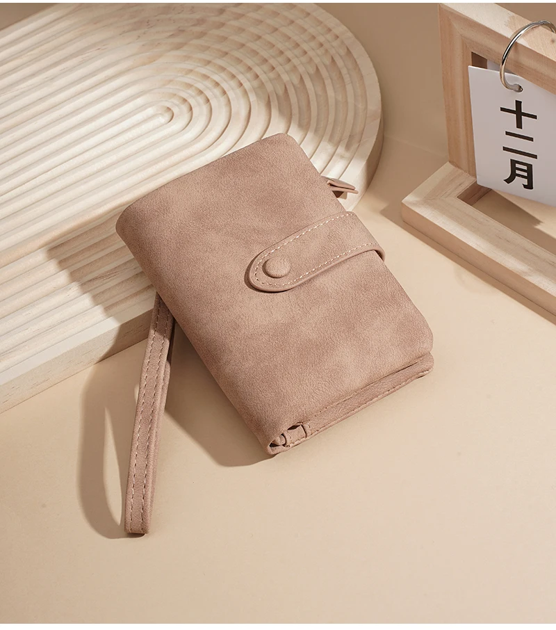 Baellerry Women Short Wallets Top Quality Card Holder Snap Button Zipper Femal Coin Compact Simple Card Clips For Girls