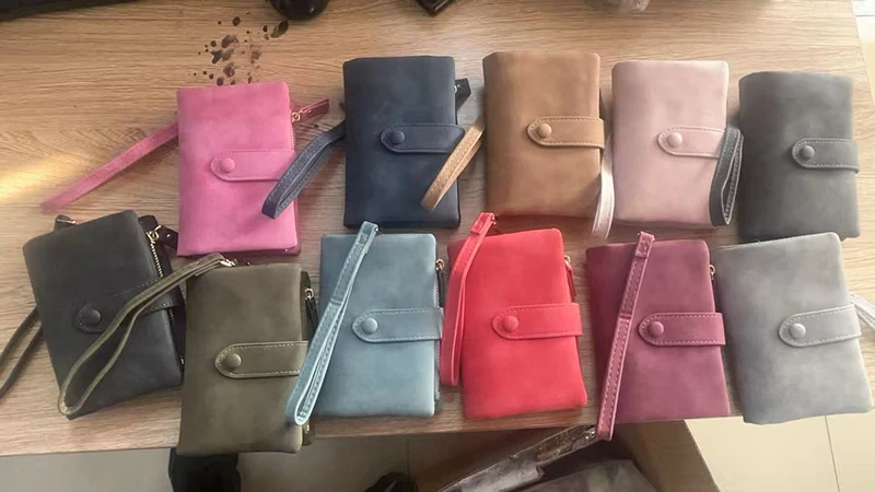 Baellerry Women Short Wallets Top Quality Card Holder Snap Button Zipper Femal Coin Compact Simple Card Clips For Girls
