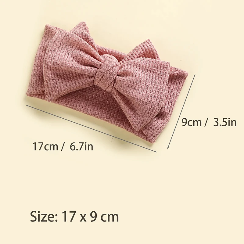 Baby Headband Newborn Baby Girl Hair Accessories Children's Headwear Knit Big Bow Double Layer Kids Hair Band Turban Headdress
