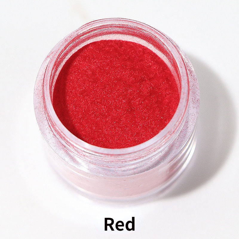 12 Colors Winter Nail Velvet Powder DIY Nail Art Decorations Fluffy Nail Glitter Dust DIY Design Christmas Pigment 10g In Bottle