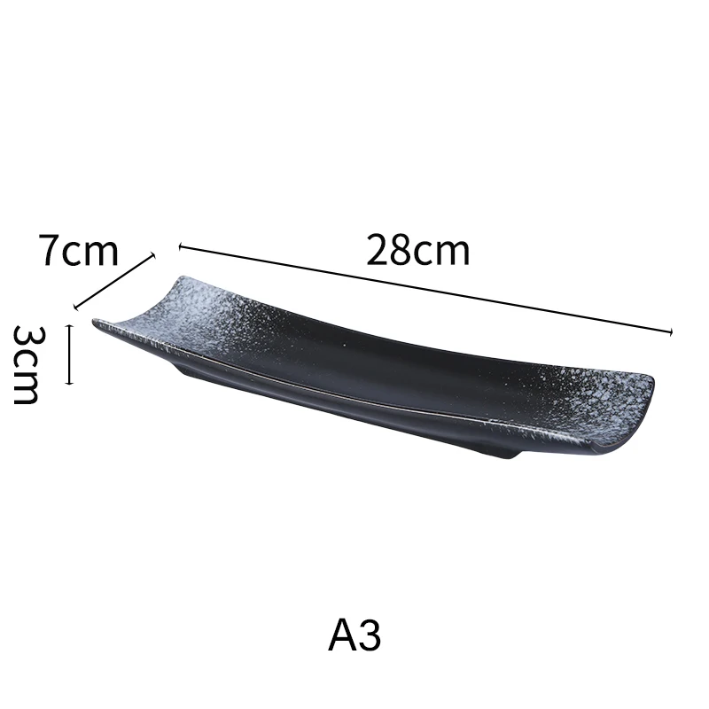 Japanese Cuisine Sashimi Cutlery Ceramic Cold Dish Saury Sushi Serving Plate Eel Sashimi Platter Dessert Plate Snack Tray