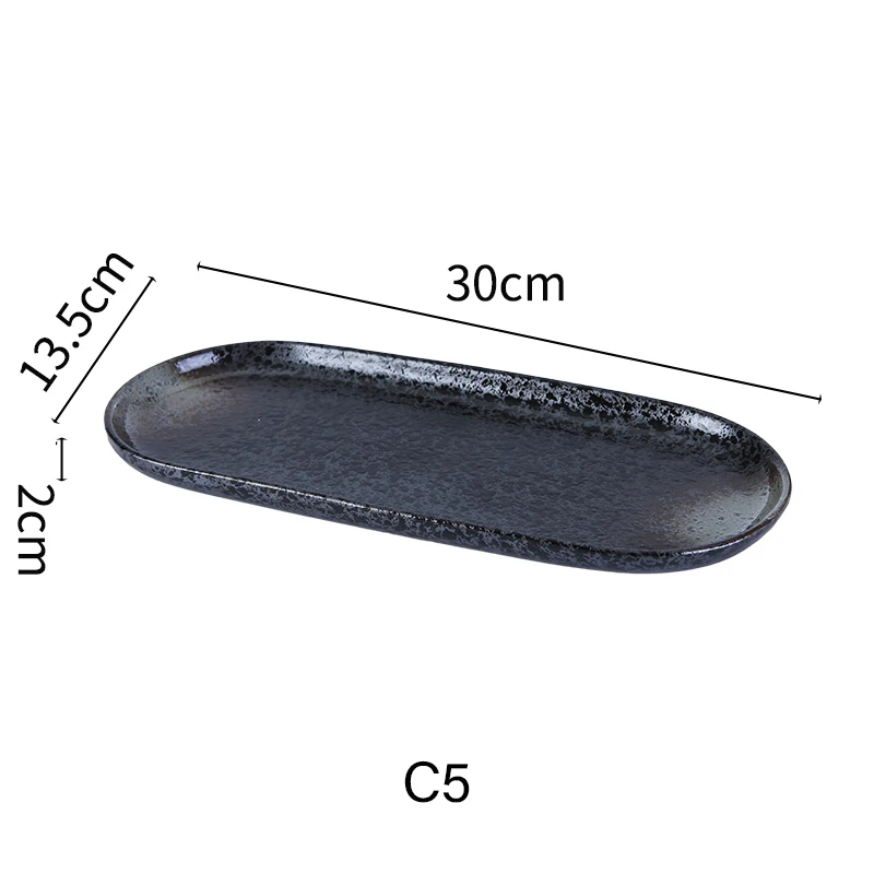 Japanese Cuisine Sashimi Cutlery Ceramic Cold Dish Saury Sushi Serving Plate Eel Sashimi Platter Dessert Plate Snack Tray