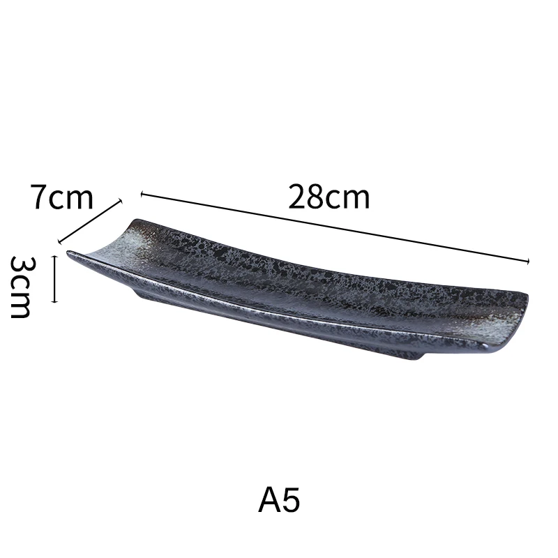 Japanese Cuisine Sashimi Cutlery Ceramic Cold Dish Saury Sushi Serving Plate Eel Sashimi Platter Dessert Plate Snack Tray