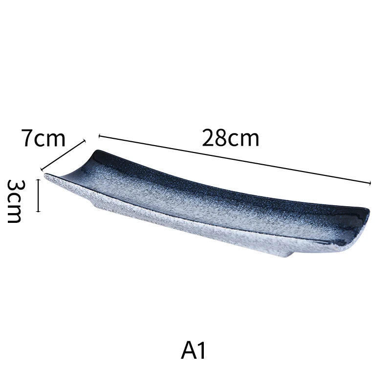 Japanese Cuisine Sashimi Cutlery Ceramic Cold Dish Saury Sushi Serving Plate Eel Sashimi Platter Dessert Plate Snack Tray