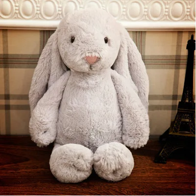 Personalized plush toys 40cm bunny Embroidered Plush Long Ear Bunny kidsName Custom Stuffed Bunny Animal Dolls Birthday Gift