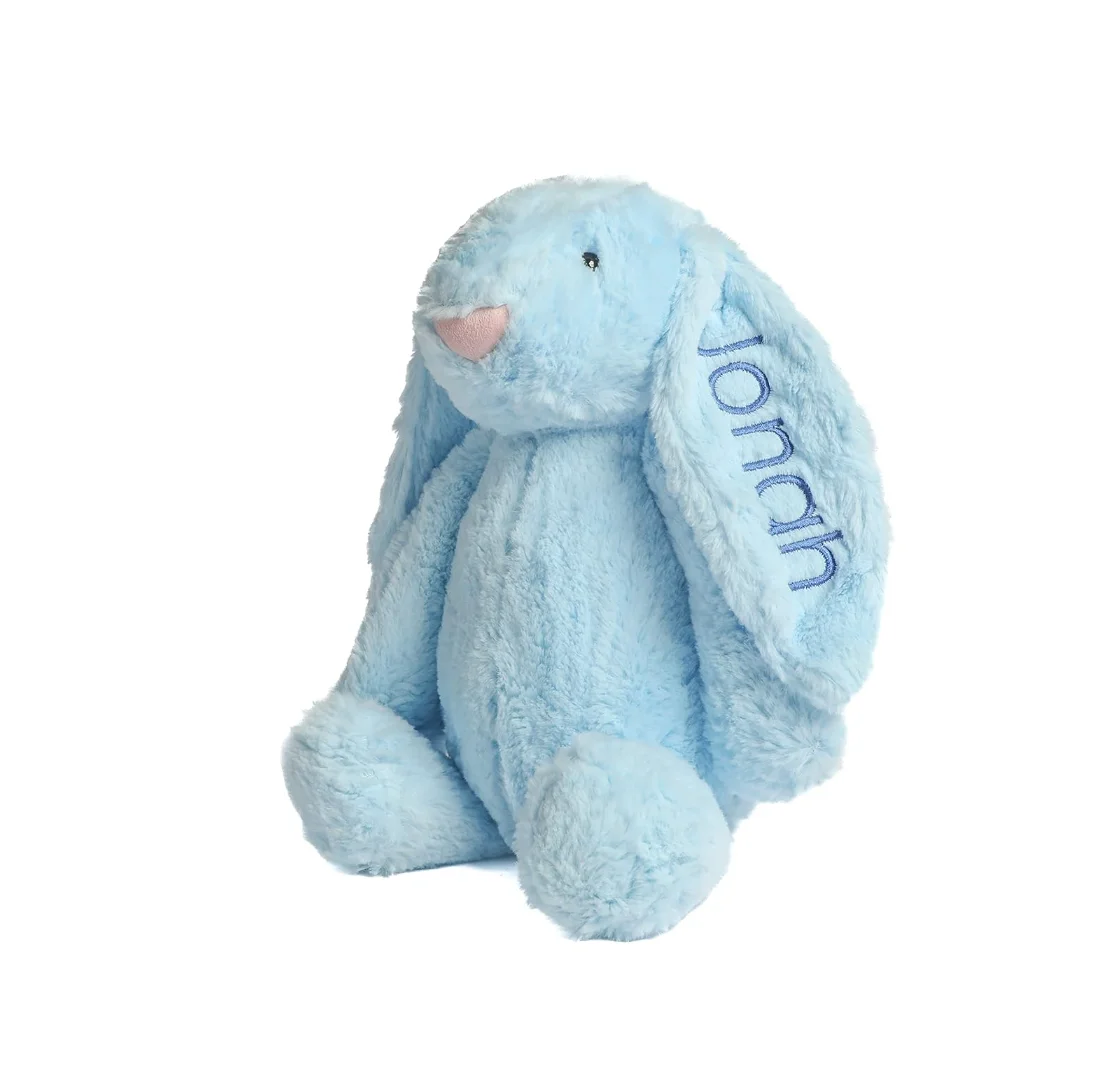 Personalized plush toys 40cm bunny Embroidered Plush Long Ear Bunny kidsName Custom Stuffed Bunny Animal Dolls Birthday Gift