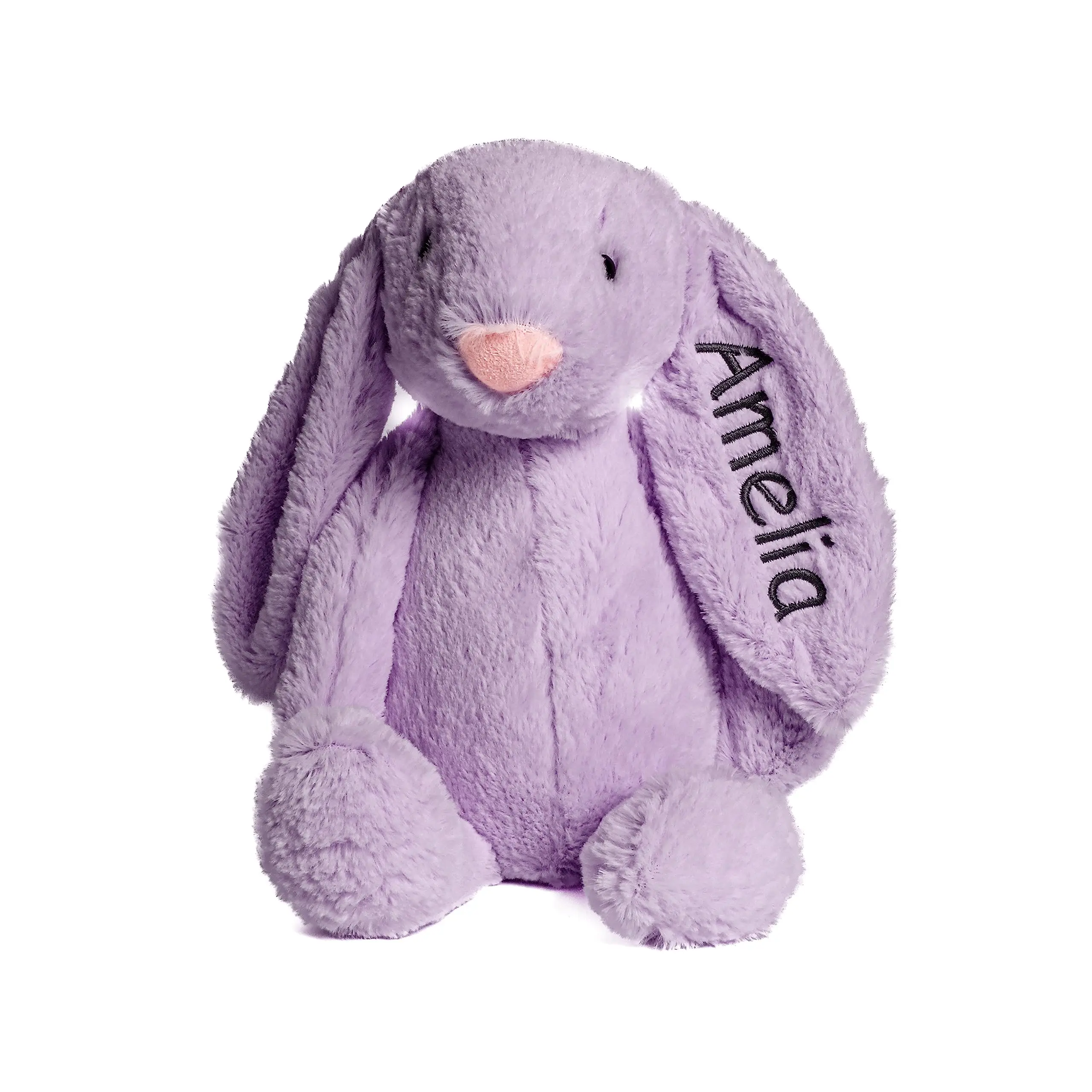 Personalized plush toys 40cm bunny Embroidered Plush Long Ear Bunny kidsName Custom Stuffed Bunny Animal Dolls Birthday Gift