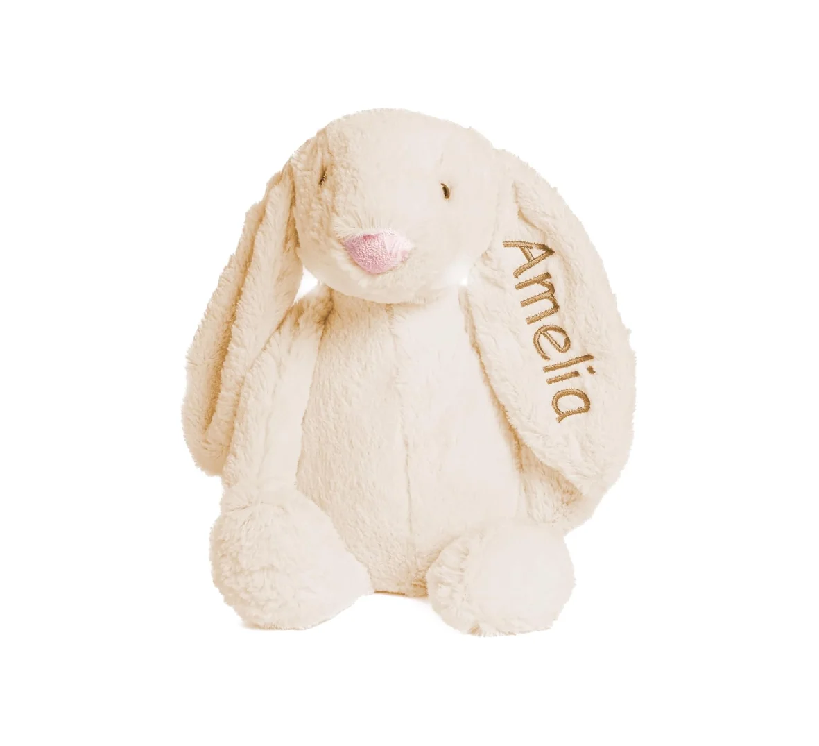 Personalized plush toys 40cm bunny Embroidered Plush Long Ear Bunny kidsName Custom Stuffed Bunny Animal Dolls Birthday Gift