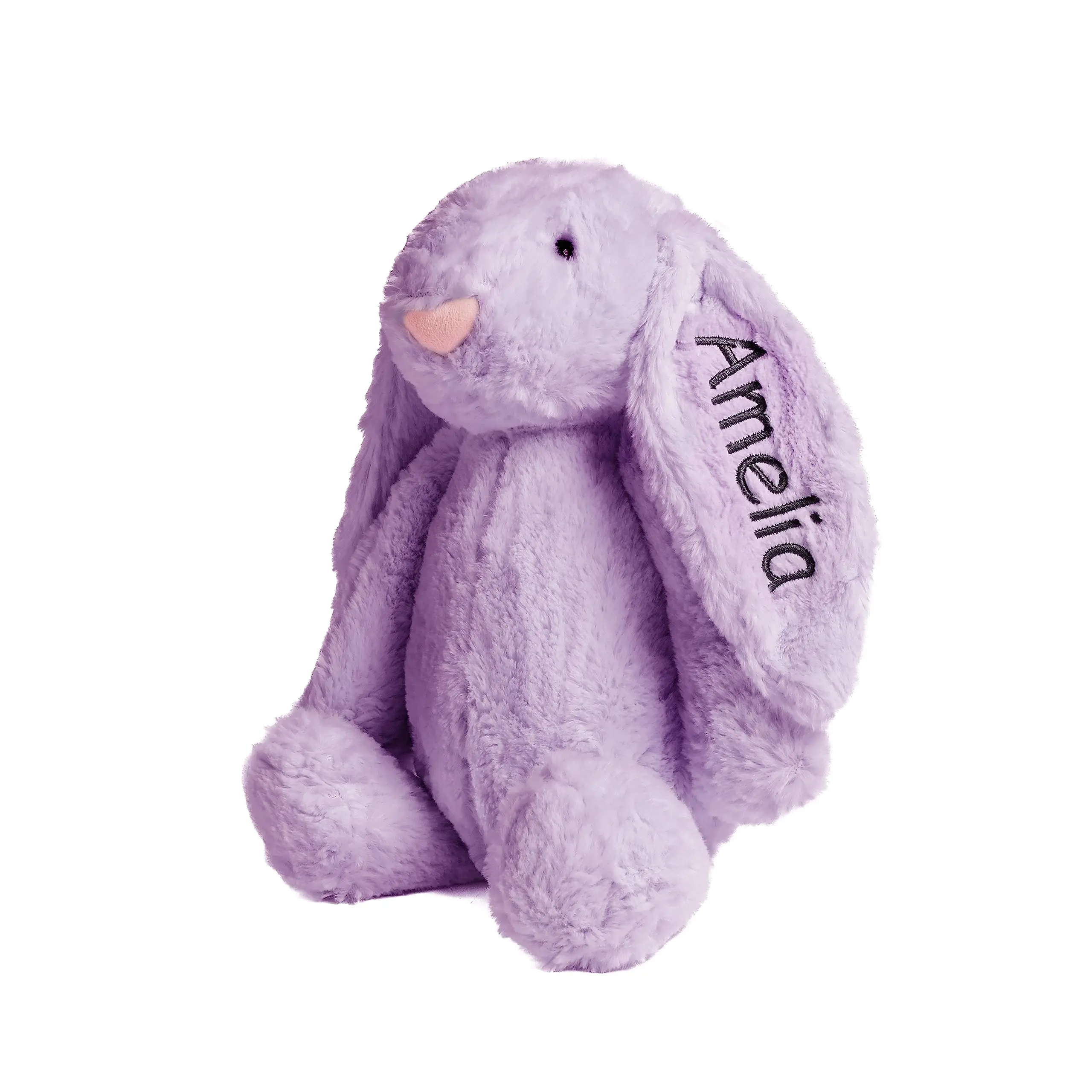 Personalized plush toys 40cm bunny Embroidered Plush Long Ear Bunny kidsName Custom Stuffed Bunny Animal Dolls Birthday Gift
