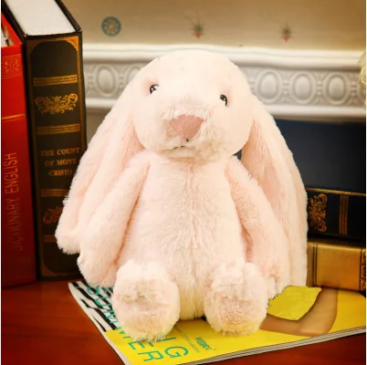 Personalized plush toys 40cm bunny Embroidered Plush Long Ear Bunny kidsName Custom Stuffed Bunny Animal Dolls Birthday Gift